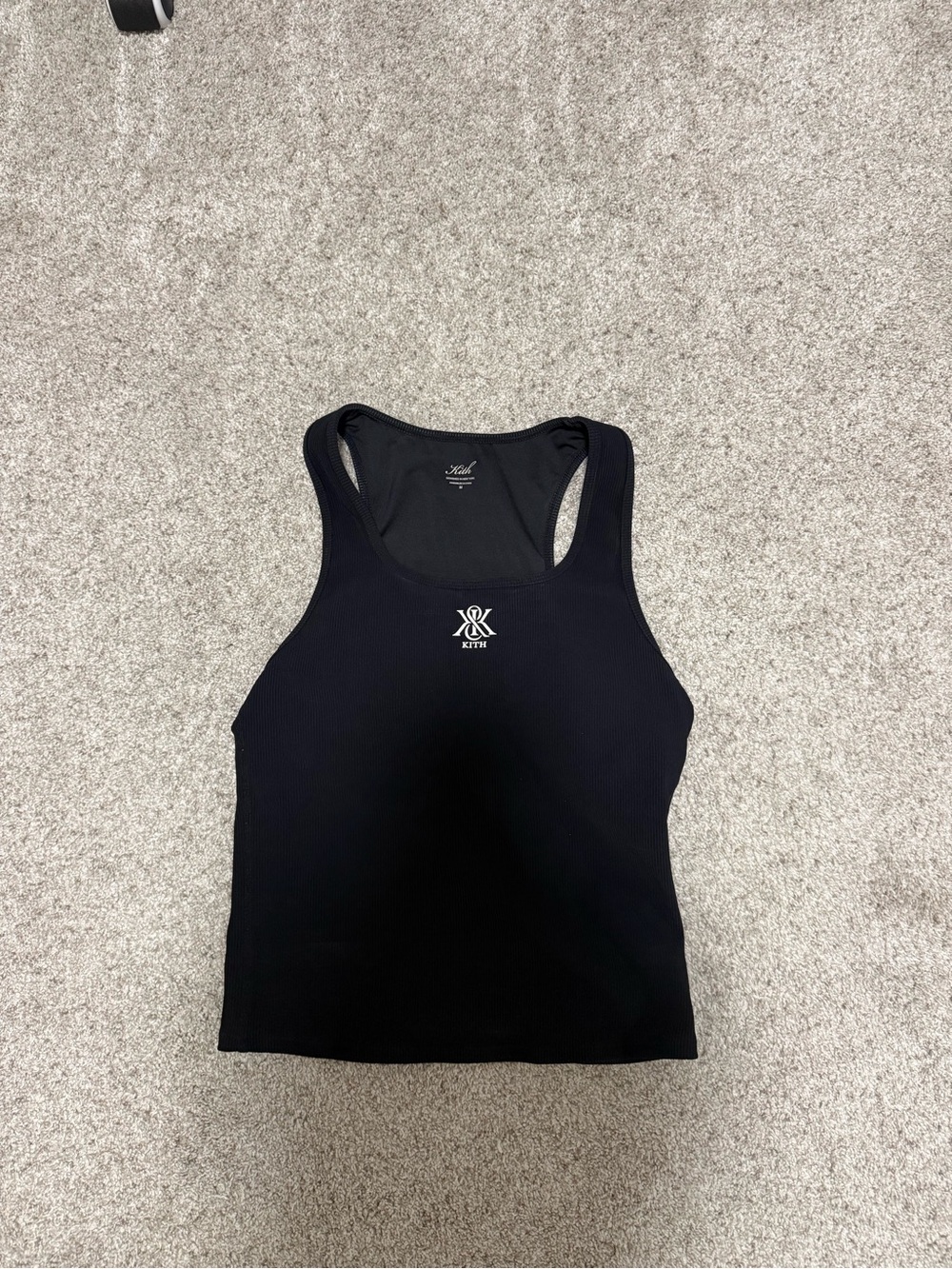 Kith Black Ribbed Racerback Tank Top